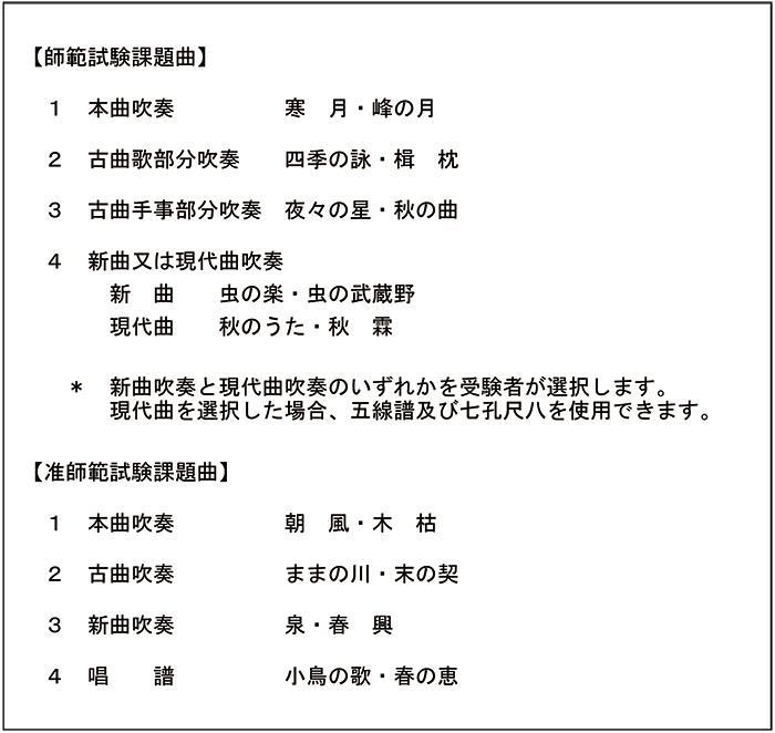 令和7年度施行予定 師範・准師範検定試験